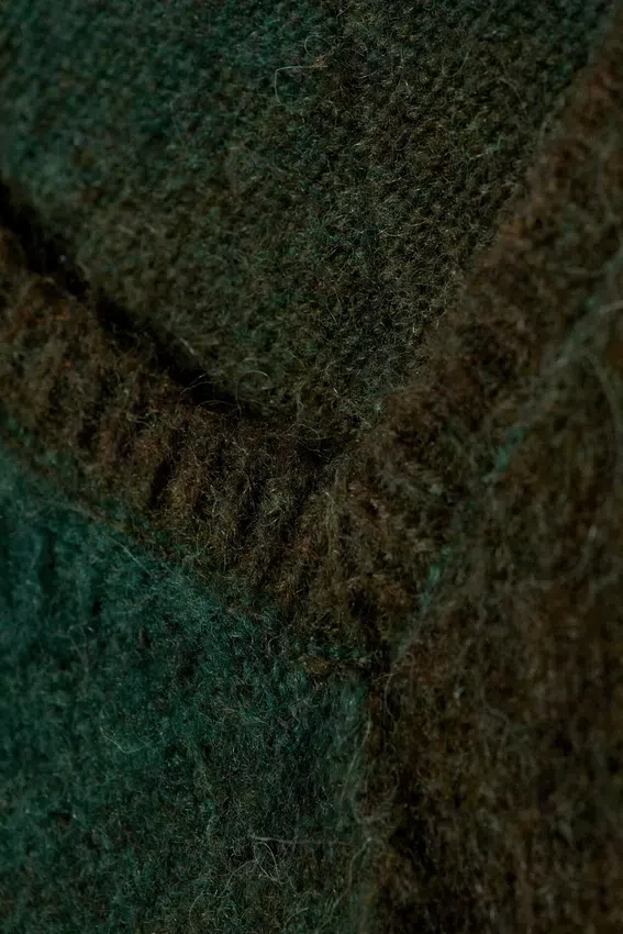 Space Dye V-Neck Knitted Sweater – Dark Green – Space Dye Space Dye V-Neck Knitted Sweater – Dark Green – Space Dye