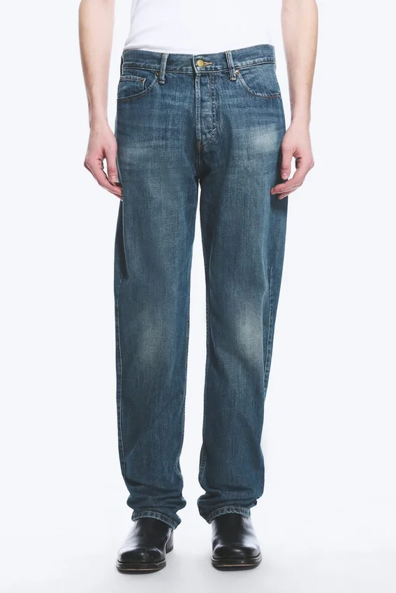 Space Mid Rise Relaxed Straight Dart Jeans – Spotted Blue – Dark Blue Space Mid Rise Relaxed Straight Dart Jeans – Spotted Blue – Dark Blue