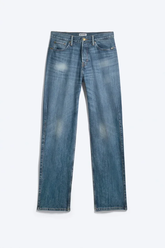 Space Mid Rise Relaxed Straight Dart Jeans – Spotted Blue – Dark Blue Space Mid Rise Relaxed Straight Dart Jeans – Spotted Blue – Dark Blue