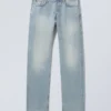 Space Mid Rise Relaxed Straight Jeans – Aeon Blue – Light Blue Space Mid Rise Relaxed Straight Jeans – Aeon Blue – Light Blue
