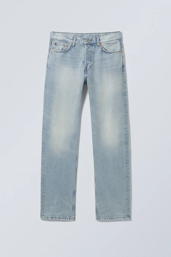 Space Mid Rise Relaxed Straight Jeans – Aeon Blue – Light Blue Space Mid Rise Relaxed Straight Jeans – Aeon Blue – Light Blue