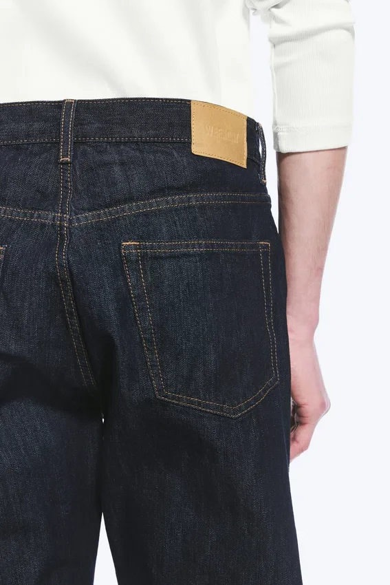 Space Mid Rise Relaxed Straight Jeans – Blue Rinse – Dark Blue Space Mid Rise Relaxed Straight Jeans – Blue Rinse – Dark Blue