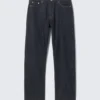 Space Mid Rise Relaxed Straight Jeans – Blue Rinse – Dark Blue Space Mid Rise Relaxed Straight Jeans – Blue Rinse – Dark Blue