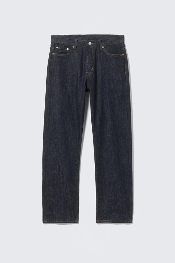 Space Mid Rise Relaxed Straight Jeans – Blue Rinse – Dark Blue Space Mid Rise Relaxed Straight Jeans – Blue Rinse – Dark Blue