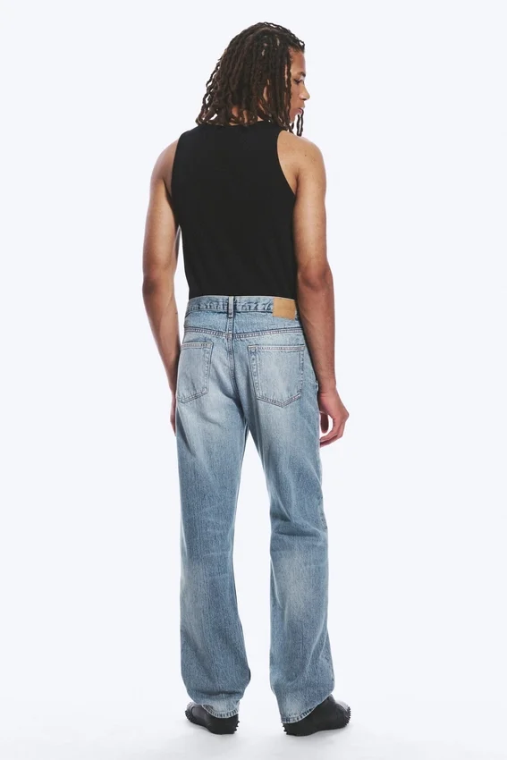 Space Mid Rise Relaxed Straight Jeans – Blue Stream – Medium Blue Space Mid Rise Relaxed Straight Jeans – Blue Stream – Medium Blue