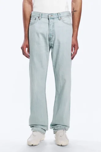 Space Mid Rise Relaxed Straight Jeans – Ghost Blue – Light Blue