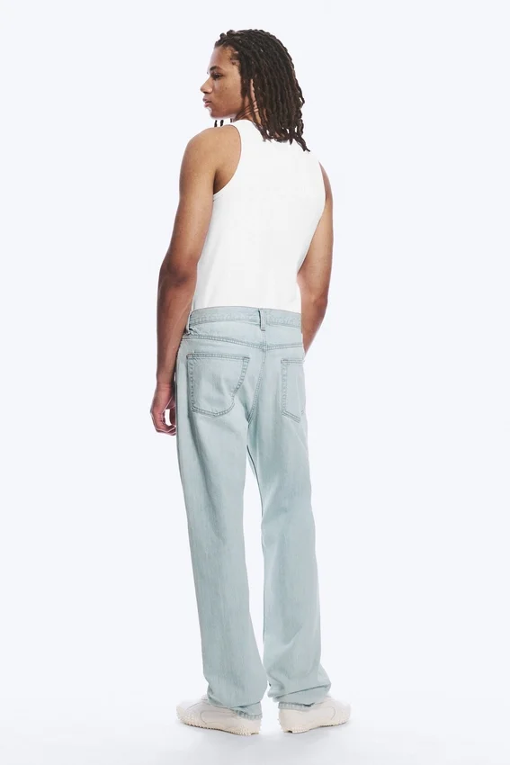 Space Mid Rise Relaxed Straight Jeans – Ghost Blue – Light Blue Space Mid Rise Relaxed Straight Jeans – Ghost Blue – Light Blue