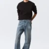 Space Mid Rise Relaxed Straight Jeans – Iron Blue Space Mid Rise Relaxed Straight Jeans – Iron Blue