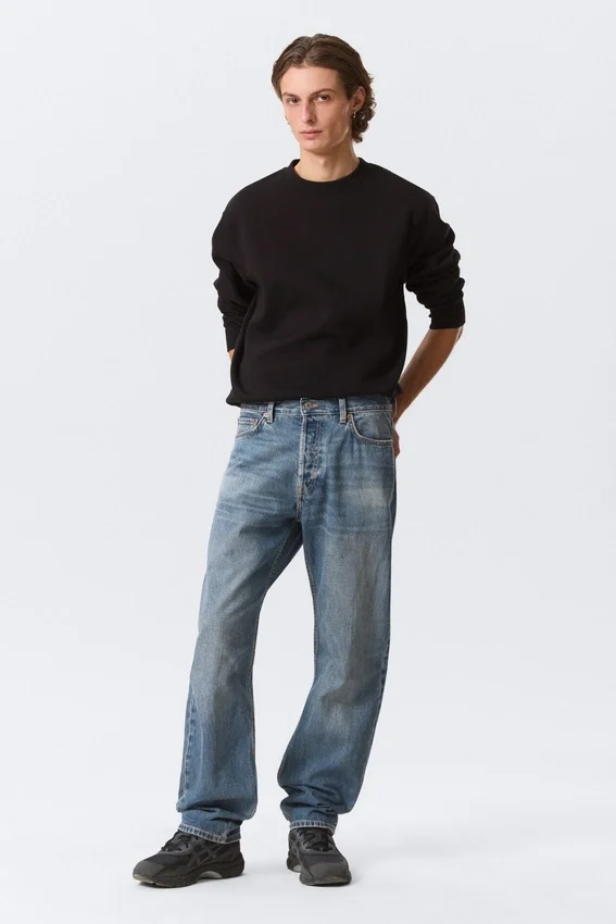 Space Mid Rise Relaxed Straight Jeans – Iron Blue Space Mid Rise Relaxed Straight Jeans – Iron Blue