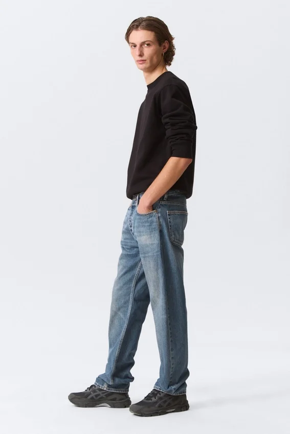 Space Mid Rise Relaxed Straight Jeans – Iron Blue Space Mid Rise Relaxed Straight Jeans – Iron Blue