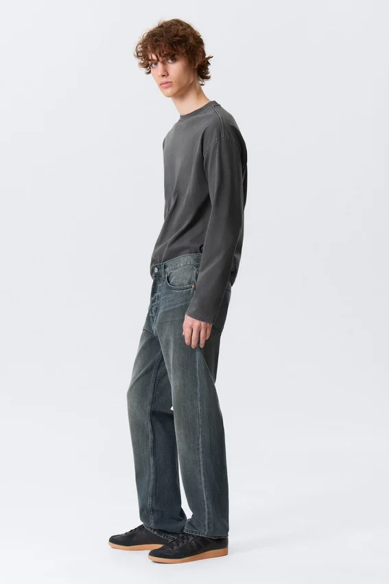 Space Mid Rise Relaxed Straight Jeans – Kourtney Blue – Dark Blue Space Mid Rise Relaxed Straight Jeans – Kourtney Blue – Dark Blue