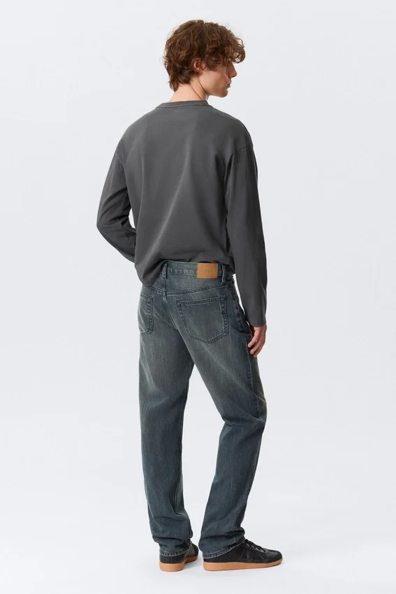 Space Mid Rise Relaxed Straight Jeans – Kourtney Blue – Dark Blue Space Mid Rise Relaxed Straight Jeans – Kourtney Blue – Dark Blue