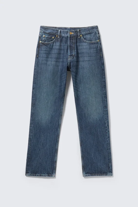 Space Mid Rise Relaxed Straight Jeans – Morning Blue – Dark Blue Space Mid Rise Relaxed Straight Jeans – Morning Blue – Dark Blue