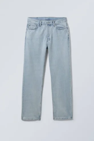 Space Mid Rise Relaxed Straight Jeans – Opulent Blue – Light Blue