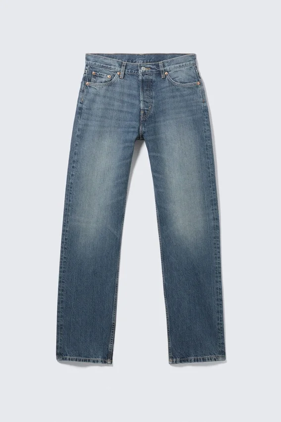 Space Mid Rise Relaxed Straight Jeans – Radio Blue – Medium Blue Space Mid Rise Relaxed Straight Jeans – Radio Blue – Medium Blue