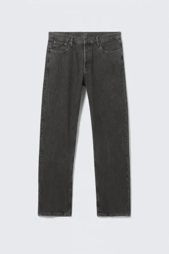 Space Mid Rise Relaxed Straight Jeans – Risso Black – Black