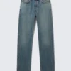 Space Mid Rise Relaxed Straight Jeans – Second Blue – Medium Blue Space Mid Rise Relaxed Straight Jeans – Second Blue – Medium Blue