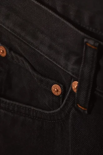 Space Relaxed Denim Shorts – Black