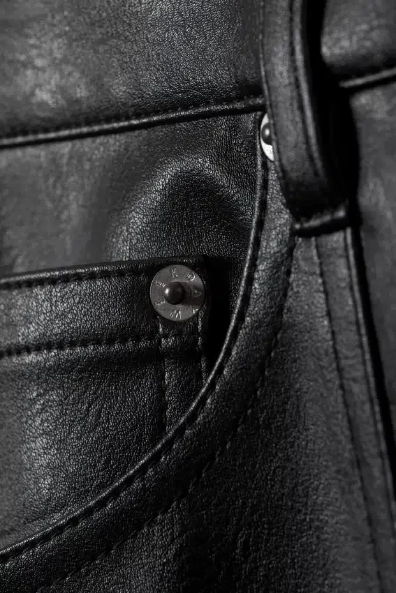 Space Relaxed Faux Leather Zip Hem Trousers – Black Space Relaxed Faux Leather Zip Hem Trousers – Black