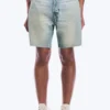 Space Relaxed Mid-Thigh Denim Shorts – Port Blue – Light Blue Space Relaxed Mid-Thigh Denim Shorts – Port Blue – Light Blue