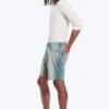 Space Relaxed Mid-Thigh Denim Shorts – Port Blue – Light Blue Space Relaxed Mid-Thigh Denim Shorts – Port Blue – Light Blue