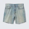 Space Relaxed Mid-Thigh Denim Shorts – Port Blue – Light Blue Space Relaxed Mid-Thigh Denim Shorts – Port Blue – Light Blue