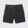 Space Relaxed Mid-Thigh Denim Shorts – Tuned Black – Black Space Relaxed Mid-Thigh Denim Shorts – Tuned Black – Black