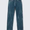 Space Split-Hem Relaxed Straight Jeans – Gnarly Blue – Medium Blue Space Split-Hem Relaxed Straight Jeans – Gnarly Blue – Medium Blue