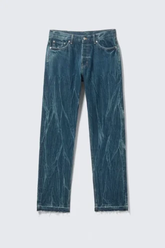 Space Split-Hem Relaxed Straight Jeans – Gnarly Blue – Medium Blue Space Split-Hem Relaxed Straight Jeans – Gnarly Blue – Medium Blue