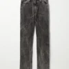 Space Washed Cord Trouser – Acid Wash Black