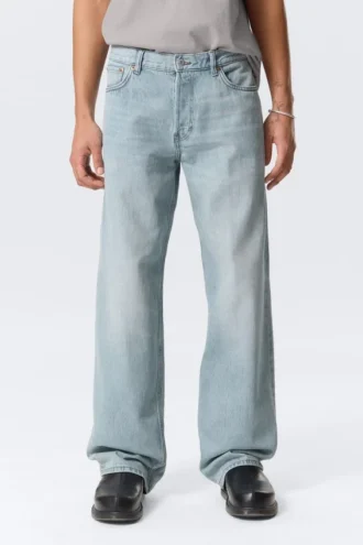 Sphere Low Rise Loose Straight Jeans – Aeon Blue – Light Blue