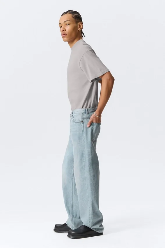 Sphere Low Rise Loose Straight Jeans – Aeon Blue – Light Blue Sphere Low Rise Loose Straight Jeans – Aeon Blue – Light Blue
