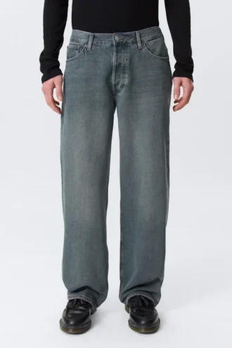 Sphere Low Rise Loose Straight Jeans – Blue One – Dark Blue