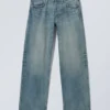 Sphere Low Rise Loose Straight Jeans – Cyan Dust – Medium Blue Sphere Low Rise Loose Straight Jeans – Cyan Dust – Medium Blue