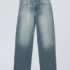 Sphere Low Rise Loose Straight Jeans – Jackpot Blue – Medium Blue