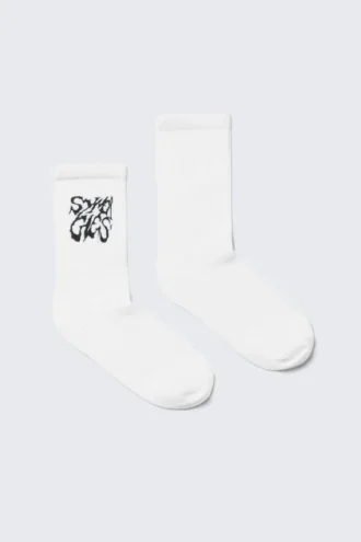 Sport Printed Socks – White – Synergies Sport Printed Socks – White – Synergies