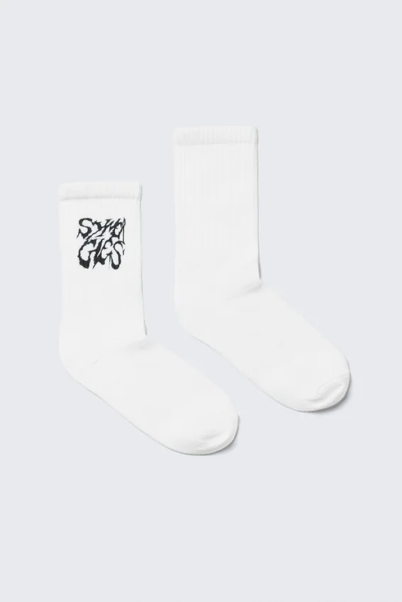 Sport Printed Socks – White – Synergies Sport Printed Socks – White – Synergies