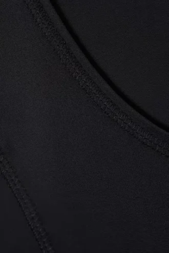 Sporty Fit-And-Flare Maxi Dress – Black