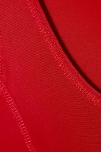 Sporty Fit-And-Flare Maxi Dress – Red