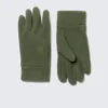 Sporty Fleece Gloves – Dark Khaki Green