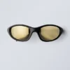 Sporty Oval Sunglasses – Black W. Golden Lenses Sporty Oval Sunglasses – Black W. Golden Lenses