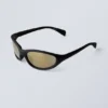 Sporty Oval Sunglasses – Black W. Golden Lenses Sporty Oval Sunglasses – Black W. Golden Lenses