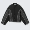 Sporty Padded Colour-Block Jacket – Black – Colour Block Sporty Padded Colour-Block Jacket – Black – Colour Block
