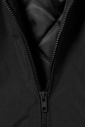 Sporty Padded Colour-Block Jacket – Black – Colour Block