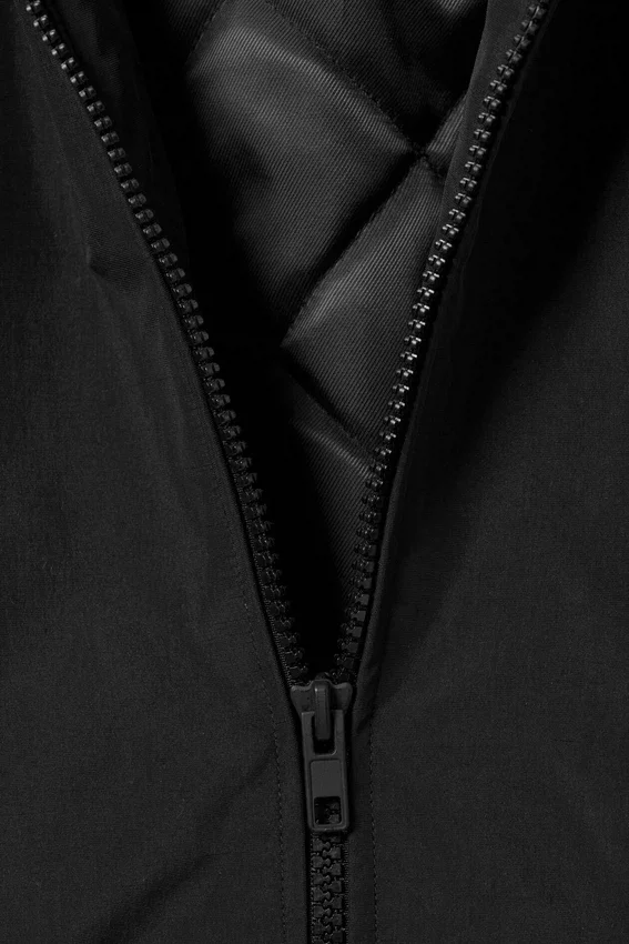 Sporty Padded Colour-Block Jacket – Black – Colour Block Sporty Padded Colour-Block Jacket – Black – Colour Block