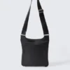 Sporty Piped Nylon Crossbody Bag – Black Sporty Piped Nylon Crossbody Bag – Black