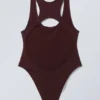 Sporty Racerback Swimsuit – Dark Maroon Sporty Racerback Swimsuit – Dark Maroon