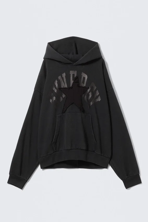 Square Loose Fit Graphic Hoodie – Black – Synergy Square Loose Fit Graphic Hoodie – Black – Synergy