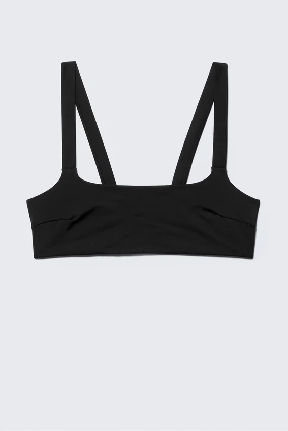 Square-Neck Bikini Top – Black Square-Neck Bikini Top – Black