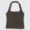 Square Neck Halter Top – Dark Grey Square Neck Halter Top – Dark Grey